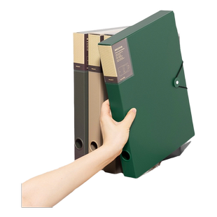 天色 a4档案盒桌面塑料加厚文件盒夹会计凭证财务文书建档资料盒35mm干部人事党收纳盒55mm办公用品TS-11001