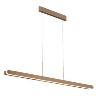 新特丽金锁 餐厅吊灯轻奢长条吊灯法式餐桌全光谱护眼书房吊灯