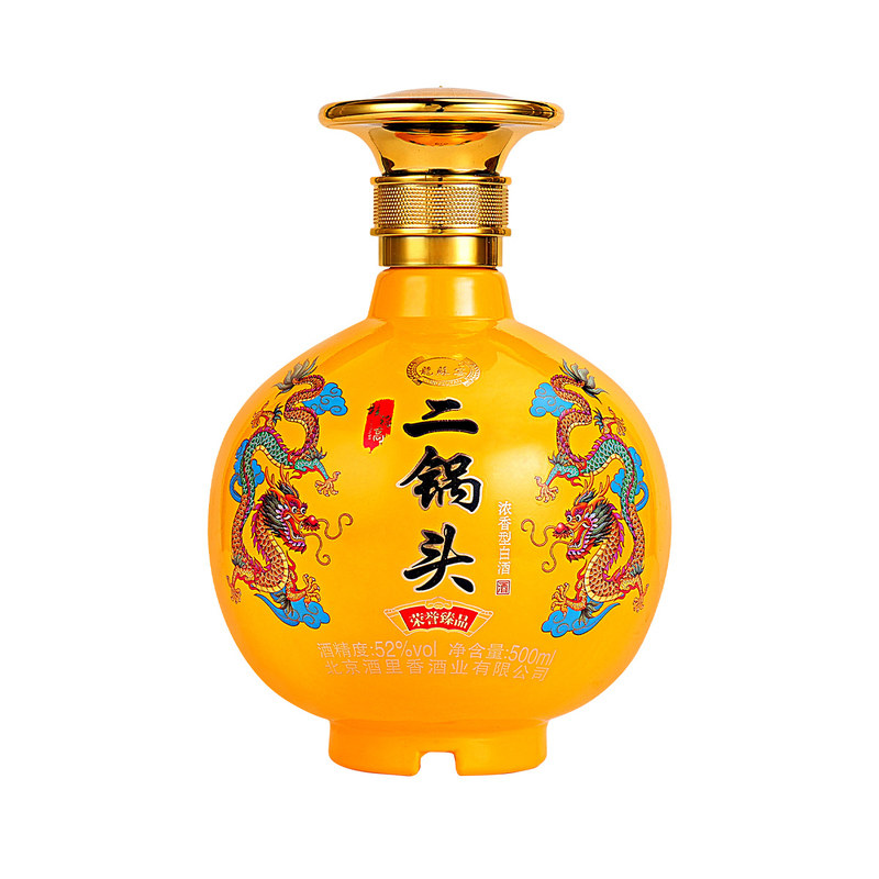 二锅头白酒浓香型52度纯粮酒整箱6瓶礼盒装坛子500ml*6瓶装