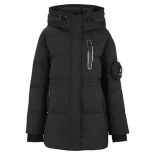 AIMISS爱美斯连帽短款羽绒服女款2026新款90鸭绒羽绒服高充绒量女