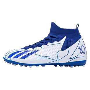 梅西短钉足球鞋高帮刺客中小学生长钉AG碎钉TF男童儿童透气训练鞋