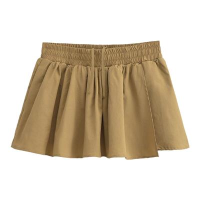 蓬蓬裙半身假两件裙裤a字短裙夏