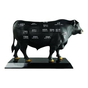 仿真安格斯牛雕塑模型澳洲和牛雕塑日本料理装饰神户牛定做