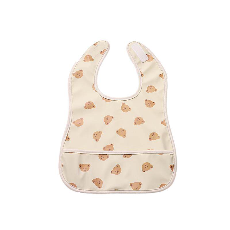 ins韩系夏季薄款防水围兜婴儿辅食吃饭饭兜免洗卡通动物食饭兜
