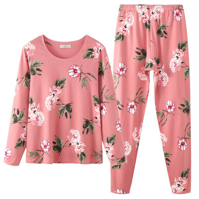 意大莱女士纯棉印花秋衣秋裤