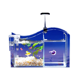 2024溢渔阁玻璃桌面创意造景生态缸鱼缸办公客厅斗鱼乌龟景观水草