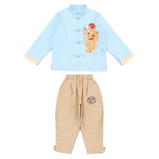 儿童演出服男孩表演服中国风春秋宝宝礼服套装国学服汉服男童清仓