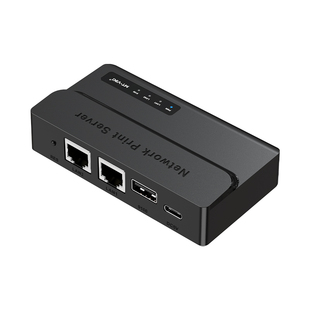 迈拓维矩 USB网络打印服务器 有线连接局域网打印机共享器 自动队列打印 MT-PS201