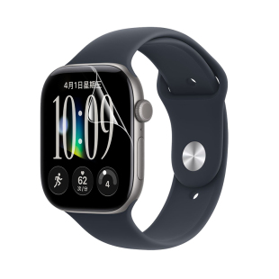 膜后适用苹果S12手表保护膜s11手表膜AppleWatch贴膜S11背膜s10/S9/8全屏se曲屏幕S7镀晶膜ultra2/3秒贴神器
