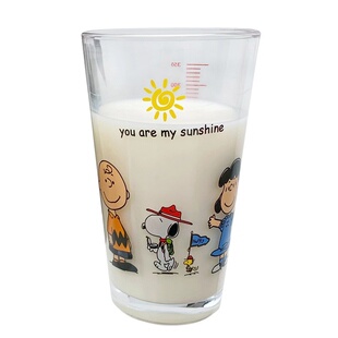 ins风史努比水杯网红仙女刻度杯子抖音同款吸管冲奶随手杯玻璃杯