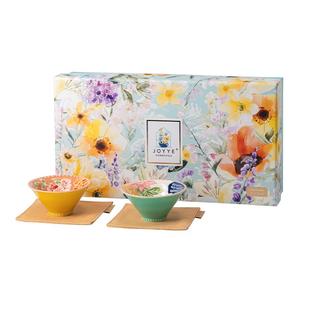 JOYYE卓艺釉下手绘陶瓷功夫茶杯个人专用高档女士主人杯套装垫布