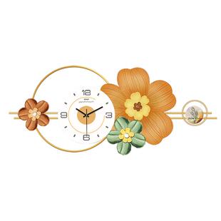 创意钟表挂钟客厅现代简约家用时钟网红轻奢餐厅时尚装饰挂墙壁灯