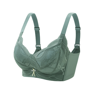 内衣女小胸聚拢显大无钢圈蕾丝文胸加厚5CM手掌杯平胸专用不空杯