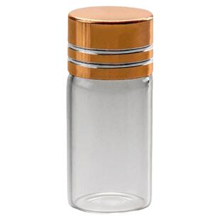 玻璃小药瓶透明圆形带盖密封胶囊药粉花茶包装瓶口服液瓶药水瓶空