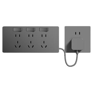 超薄86型电源扩展延伸插座面板原位拓展明装墙壁厨房一转多位插座