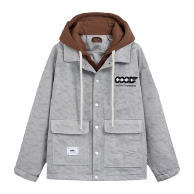 不起球不褪色加绒加厚夹克外套男