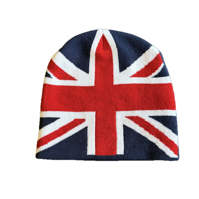 欧美英伦国旗针织毛线帽秋冬保暖