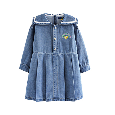 ILOVEJ女童牛仔连衣裙春