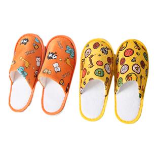 酒店宾馆亲子房卡通可爱儿童一次性拖鞋家用度假旅行民宿小孩棉拖