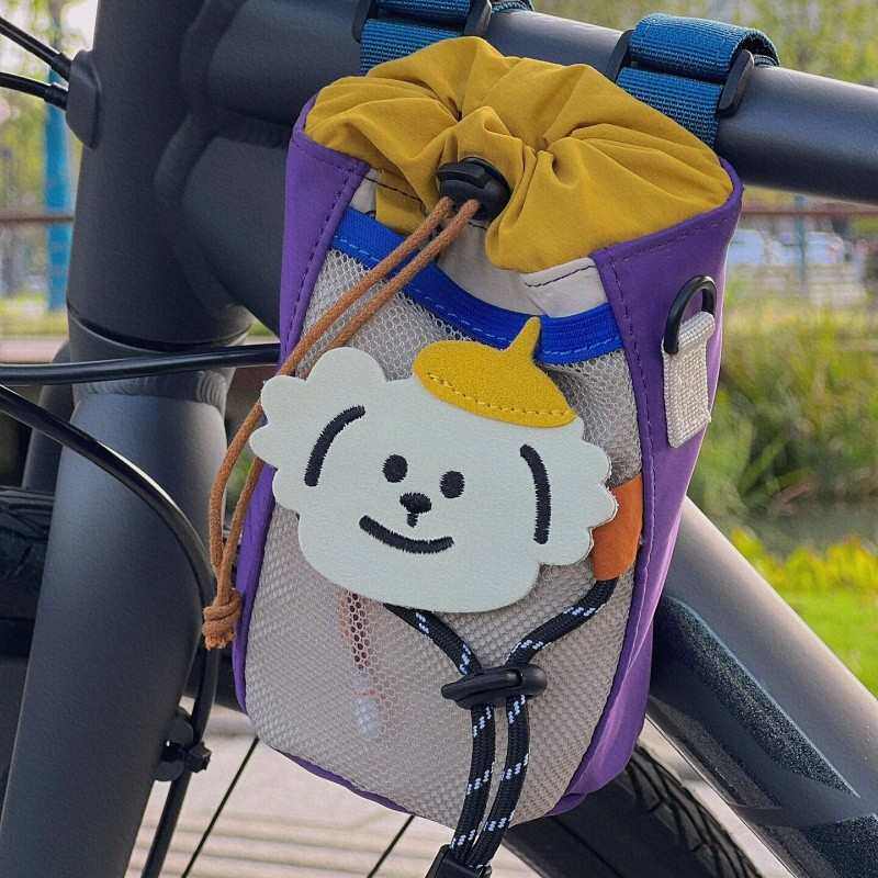 山地自行车挂包可爱小狗儿童公路车前置挂包收纳神器骑行车头包包