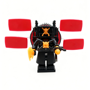 夜光版末日守望者马桶人和监控人积木泰坦电视人仔可发光拼装玩具