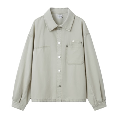 美式复古牛仔外套男生春秋季新款青少年水洗衬衫夹克男装士上衣服