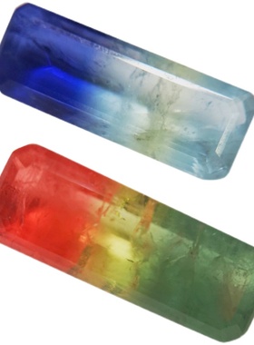 碧玺长方形未镶嵌锁骨链吊坠新品