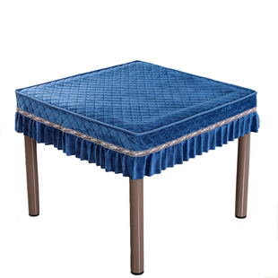 家用加厚电炉桌布烤火罩台面盖子双面绒麻将机桌布防尘布艺茶几盖