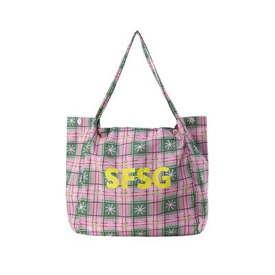 SFSG格纹太阳LOGO单肩包