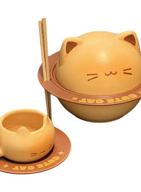 超可爱小猫咪泡面碗餐具送人礼物