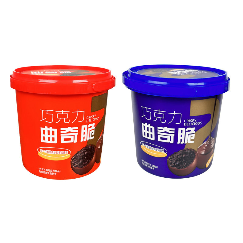 网红麦丽素桶装巧克力豆糖果小零食网红休闲散装小包装儿童夹心糖