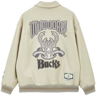 杰克琼斯男装夹克 外套2025春季男NBA联名雄鹿队新字母印花男