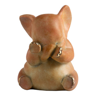 铜大象摆件一套五福临门客厅办公室工位桌面装饰吉象如意创意礼品