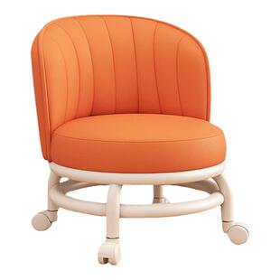 万向轮小椅子 贝壳靠背滑轮矮凳家用沙发凳可360度旋转滑动小凳子