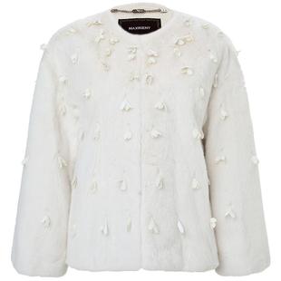 【时髦暖冬-商场同款】MAXRIENY名媛千金风箱型水貂毛皮草外套女