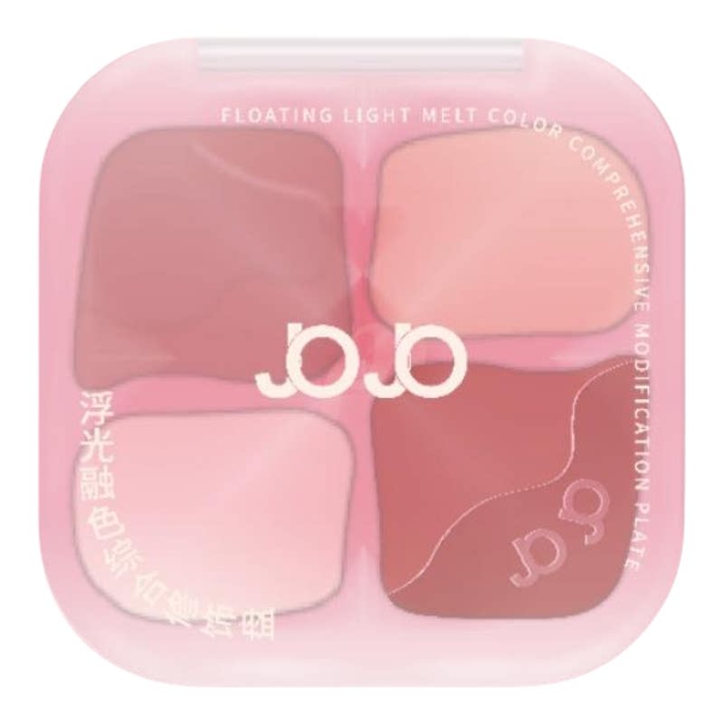 JOJO浮光融色综合修饰盘四色腮红盘高光修容一体初学者哑光提亮