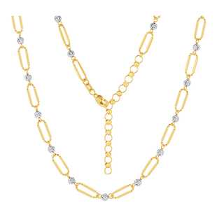 18K金手链肖邦链女针式可调节AU750黄金玫瑰金彩金手饰脚链穿珠子