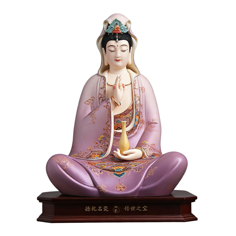 陶瓷观音菩萨佛像省级大师林建平
