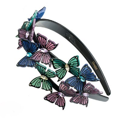 蝴蝶多彩飞扬发夹镇店之宝头箍