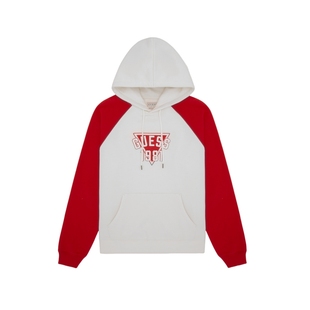 GUESS 男女同款运动拼色插肩长袖卫衣-M4PP40K2Q40