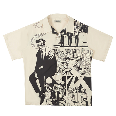 emptyreference杏色短袖衬衫潮