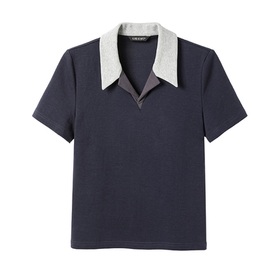 芸蚁〔糯米〕老钱风复古短袖polo