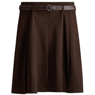 【博主推荐】HM女装半身裙2026春季新高腰款腰带半身裙1322788