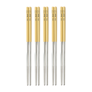 双枪316L不锈钢儿童筷子抗菌防霉宝宝训练筷小学生快子专人专用