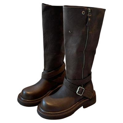 厚底增高小个子高筒靴长靴