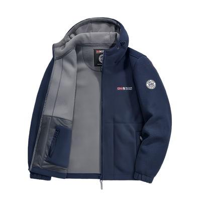 摇粒绒外套男士秋冬款加厚立领夹克男装抓绒衣冬季新款羊羔绒上衣