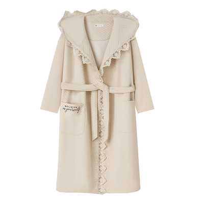 妮狄娅纯棉夹层简约时尚情侣睡袍