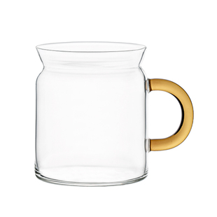 大容量高硼硅玻璃咖啡杯耐高温带把手马克杯ins风冰美式家用水杯