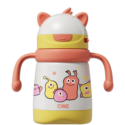 qwe婴儿保温杯学饮吸管杯1岁以上