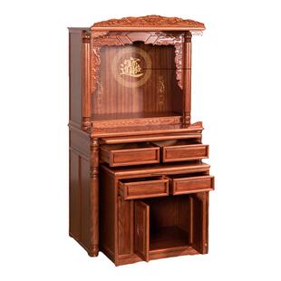 实木佛龛新中式立柜家用神龛财神爷的柜子关公贡台桌观音佛像橱柜